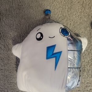 Lanky Box Cute White and Blue Plush Toy